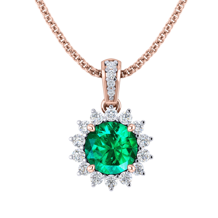 Star Emerald Pendant Necklace