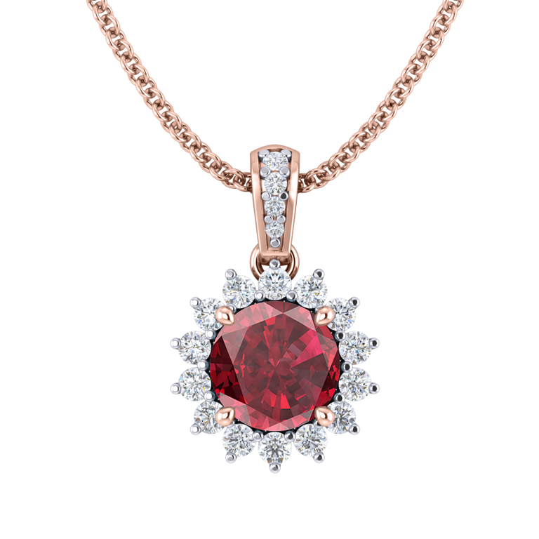 Star Ruby Pendant Necklace