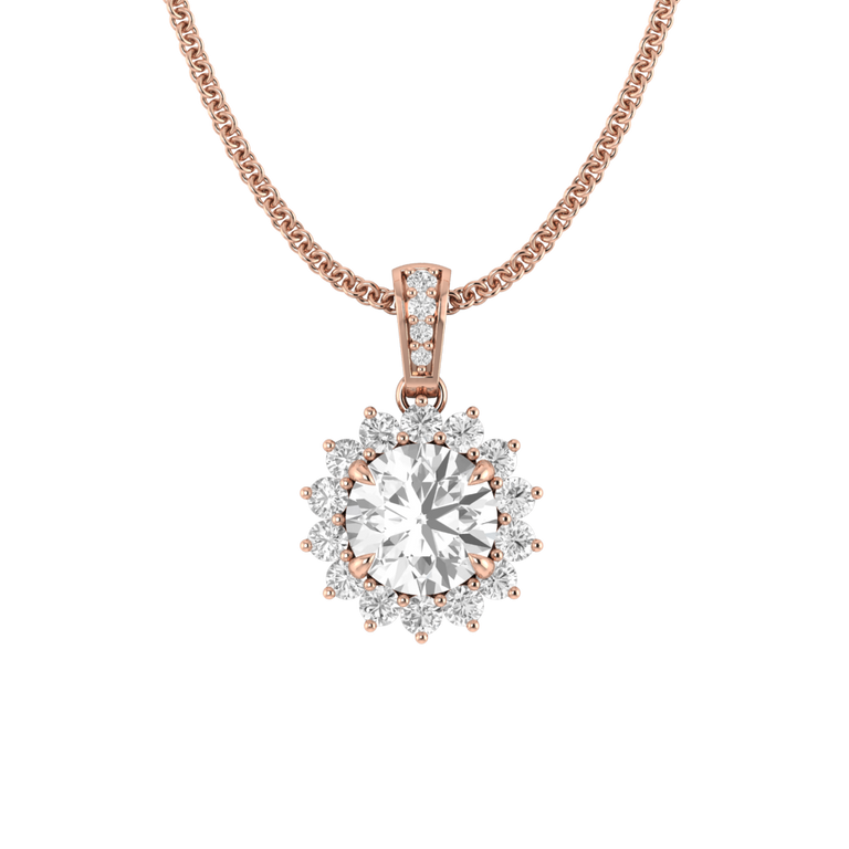 Star Solar Diamond Pendant Necklace