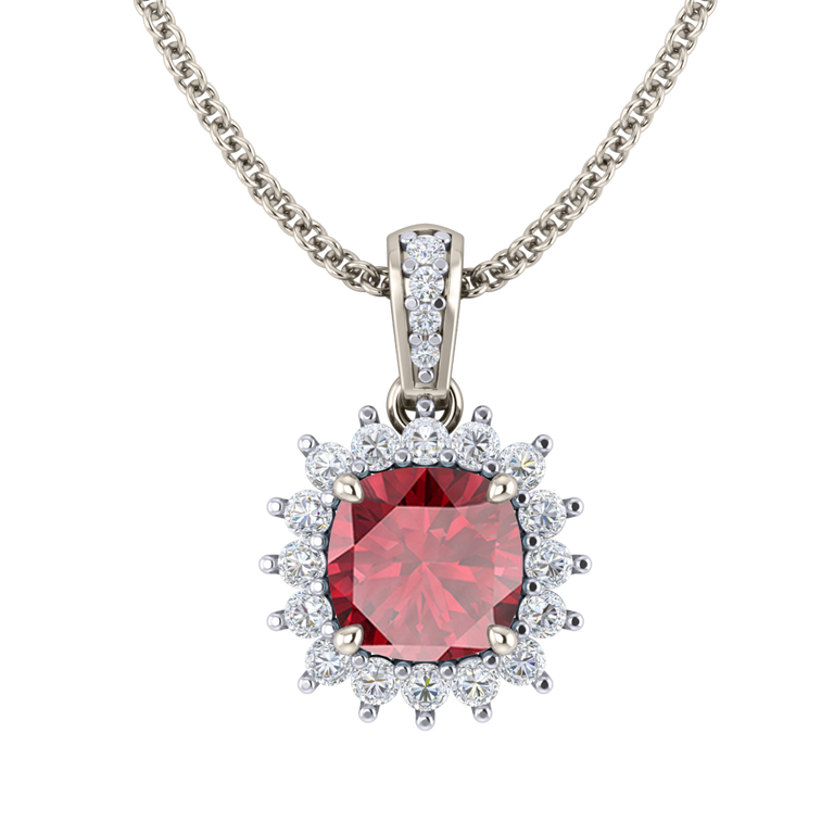 Star Ruby Pendant Necklace