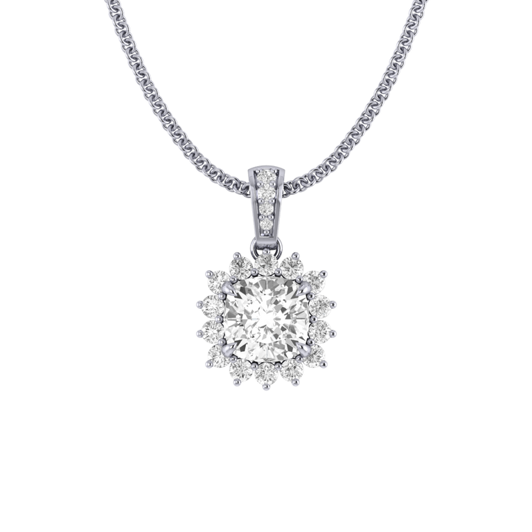 Star Solar Diamond Pendant Necklace