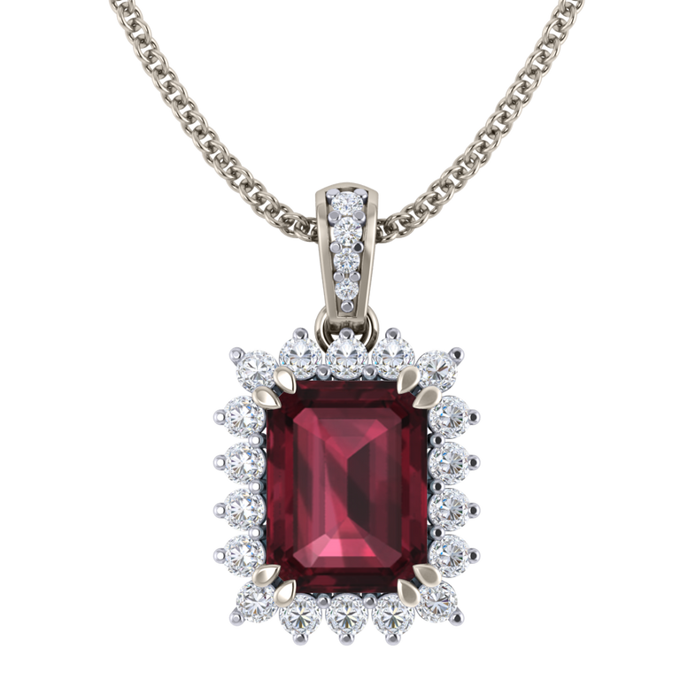 Star Garnet Pendant Necklace