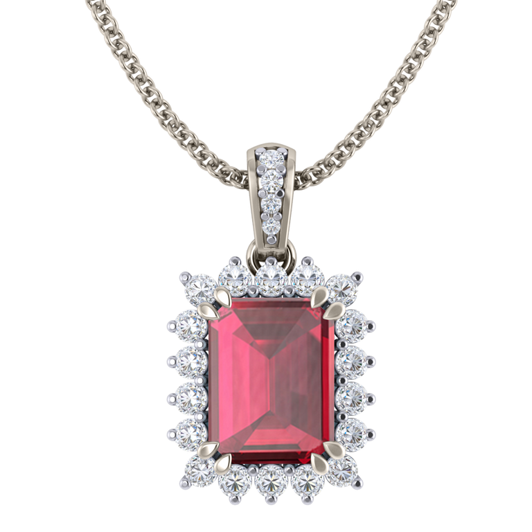 Star Ruby Pendant Necklace