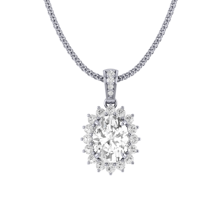 Star Solar Diamond Pendant Necklace