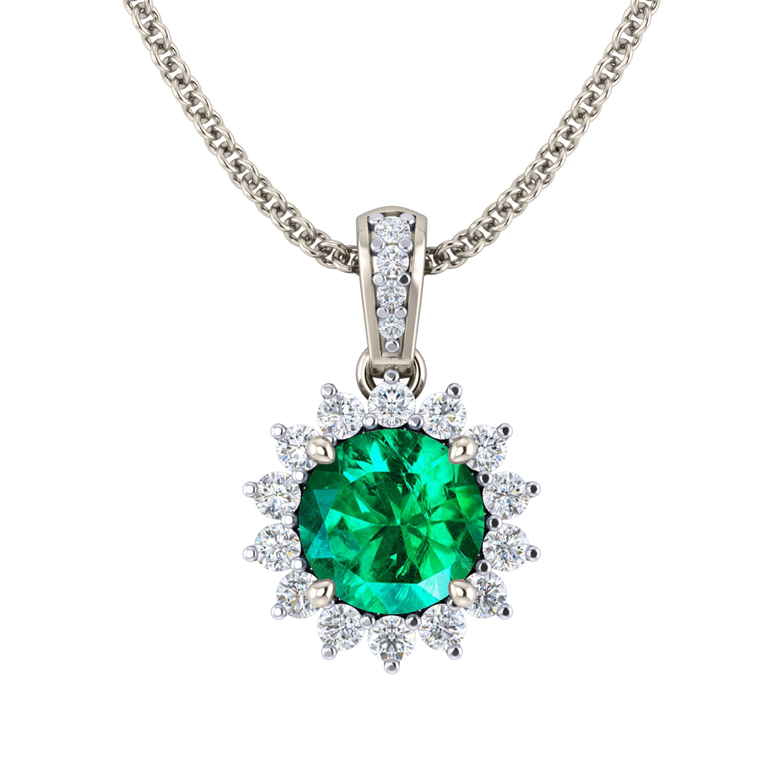 Star Emerald Pendant Necklace