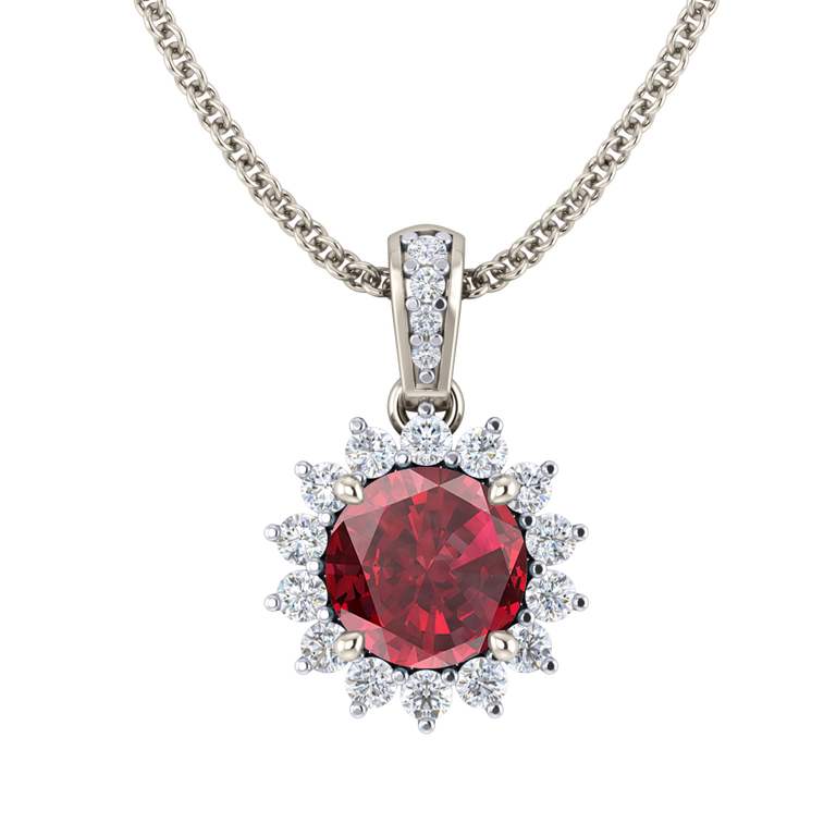 Star Ruby Pendant Necklace