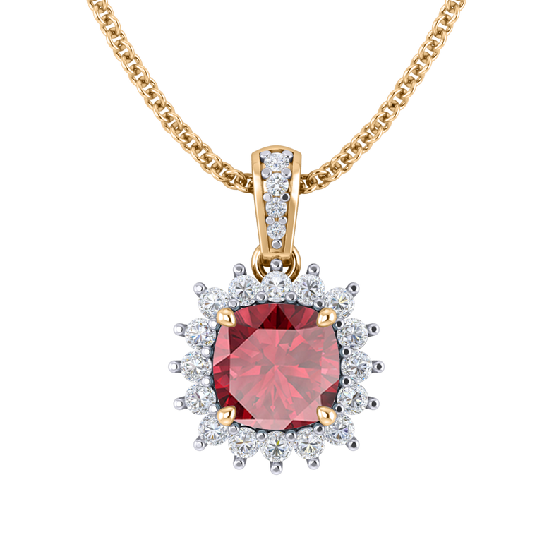 Star Ruby Pendant Necklace