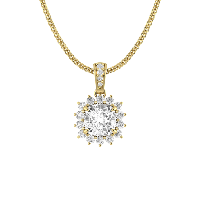 Star Solar Diamond Pendant Necklace