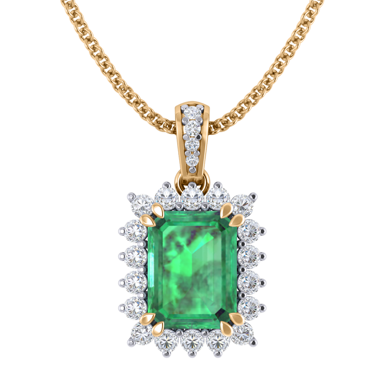 Star Emerald Pendant Necklace