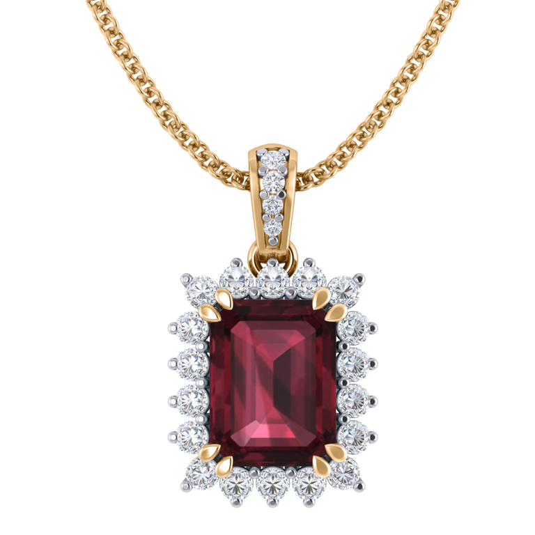 Star Garnet Pendant Necklace