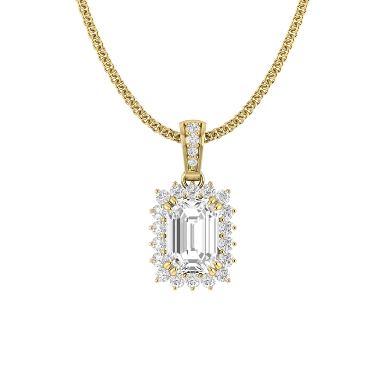 Star Solar Diamond Pendant Necklace