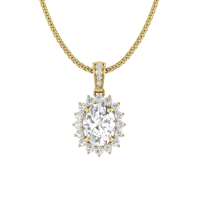 Star Solar Diamond Pendant Necklace
