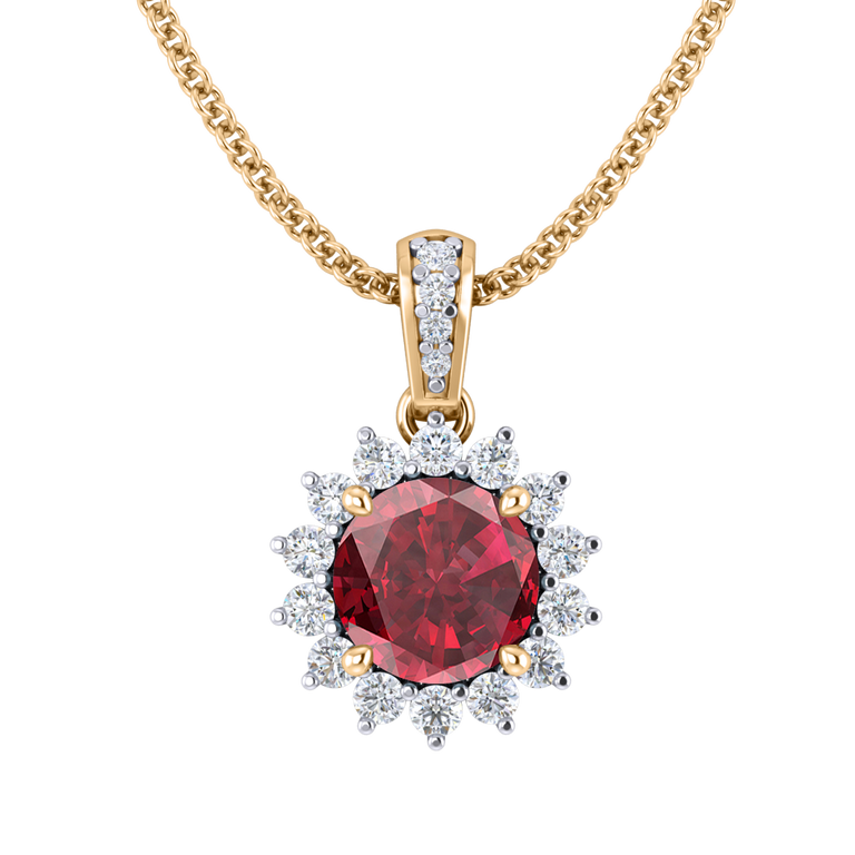 Star Ruby Pendant Necklace