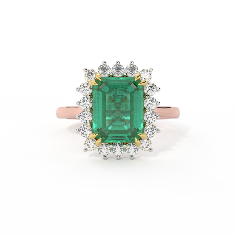 Star Emerald Emerald 18K Rose Gold Ring