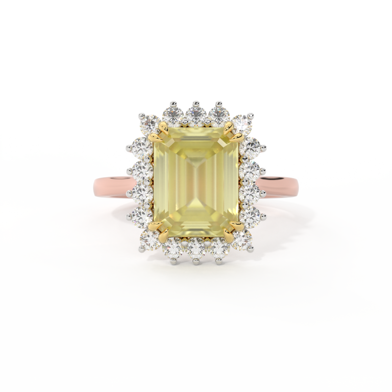Star Emerald Yellow Sapphire 18K Rose Gold Ring