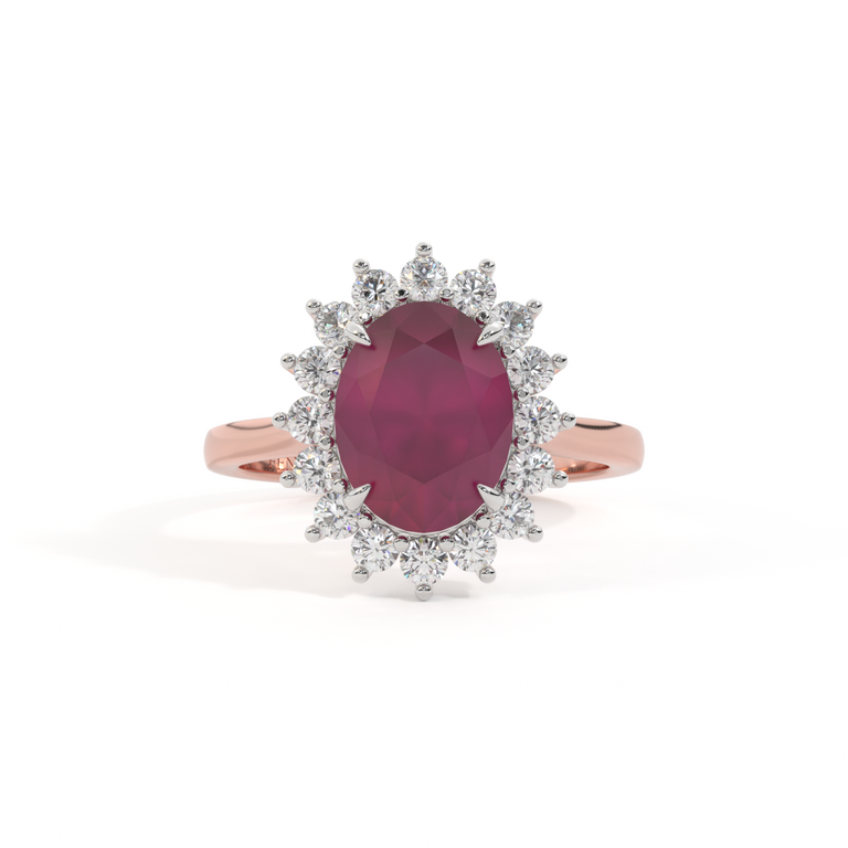 Star Oval Ruby 18K Rose Gold Ring