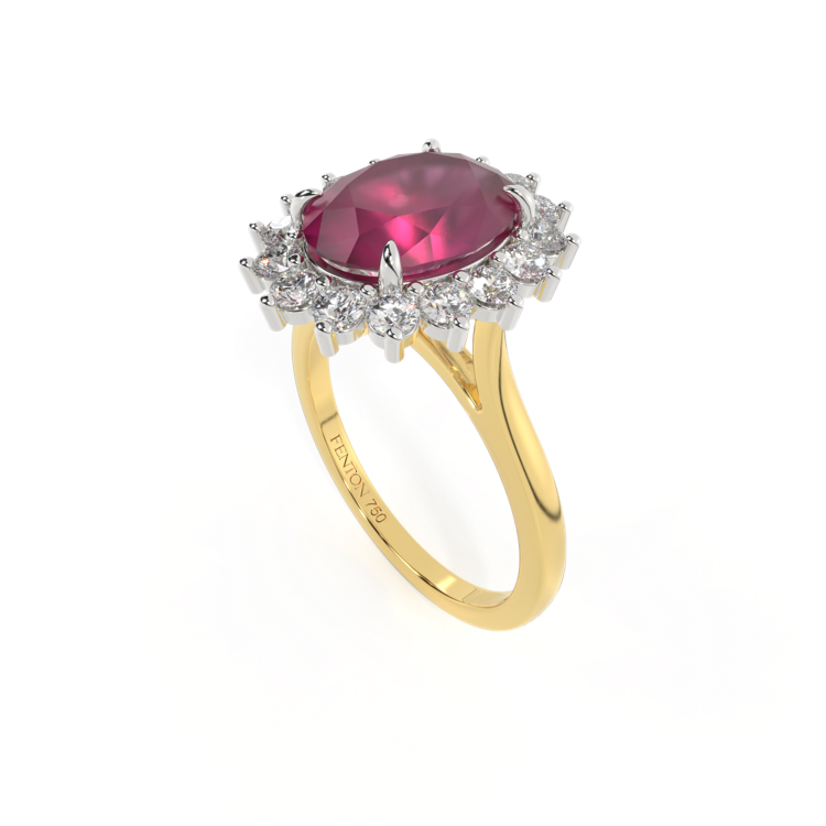 Star Oval Ruby 18K Rose Gold Ring