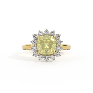 Star Cushion Yellow Sapphire 18K Yellow Gold Ring