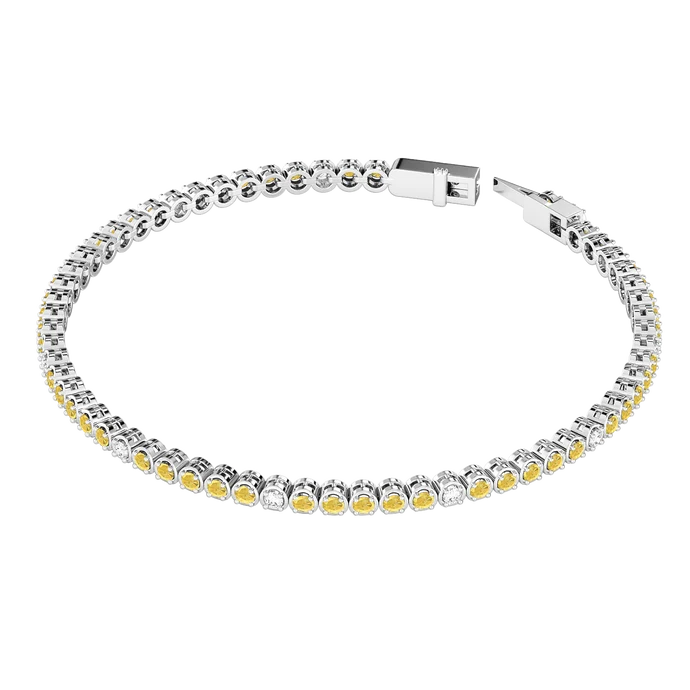 Treasure Box Tennis Bracelet Yellow Sapphire 18k White Gold