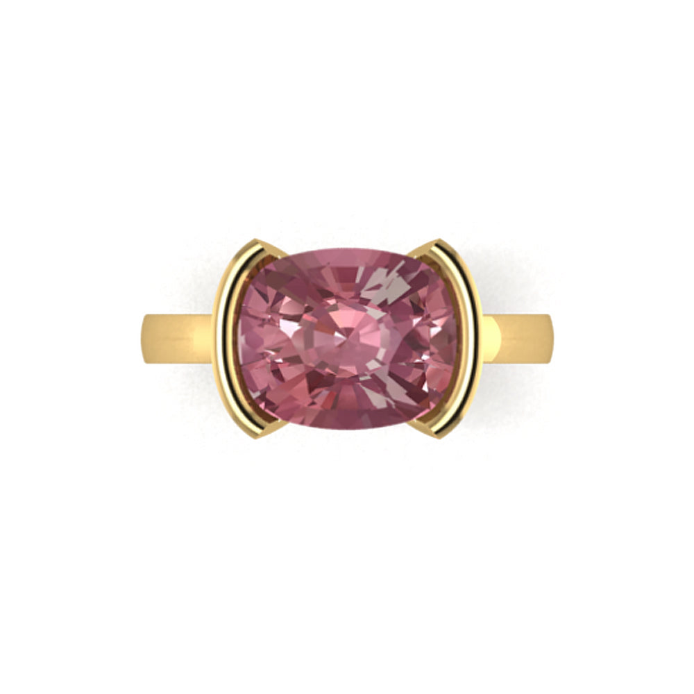Large oval pink tourmaline ring - J. McVeigh Jewelry