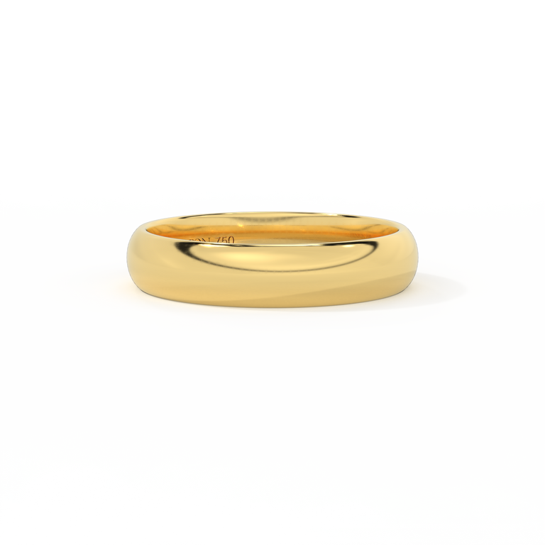 Treasure Box Thick Band 18K Yellow Gold 5mm