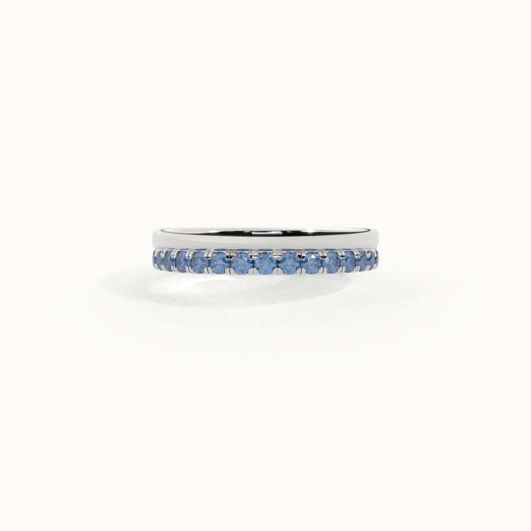 The Juliet Band, Blue Sapphire, Platinum Ring