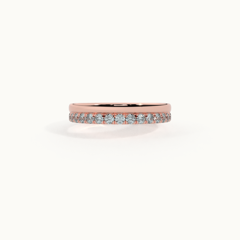 The Juliet Band, Aquamarine, 18K Rose Gold Ring