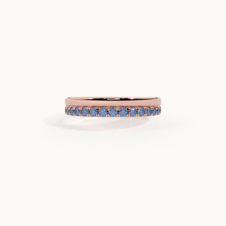The Juliet Band, Blue Sapphire, 18K Rose Gold Ring