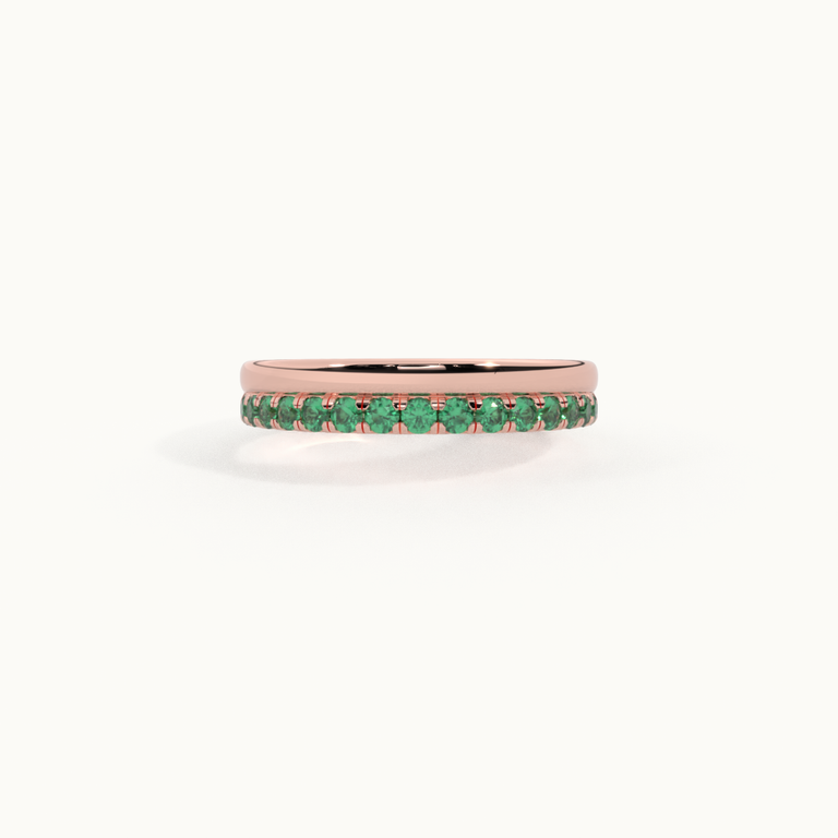 The Juliet Band, Emerald, 18K Rose Gold Ring