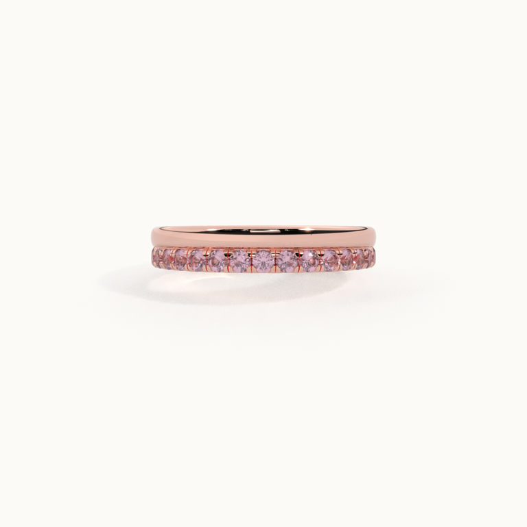 The Juliet Band, Pink Sapphire, 18K Rose Gold Ring