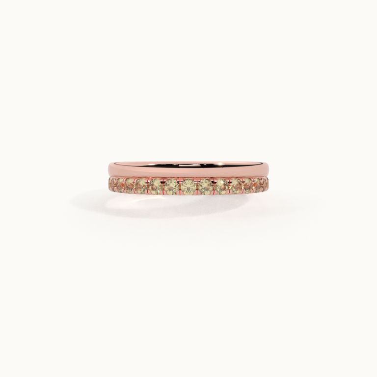 The Juliet Band, Yellow Sapphire, 18K Rose Gold Ring