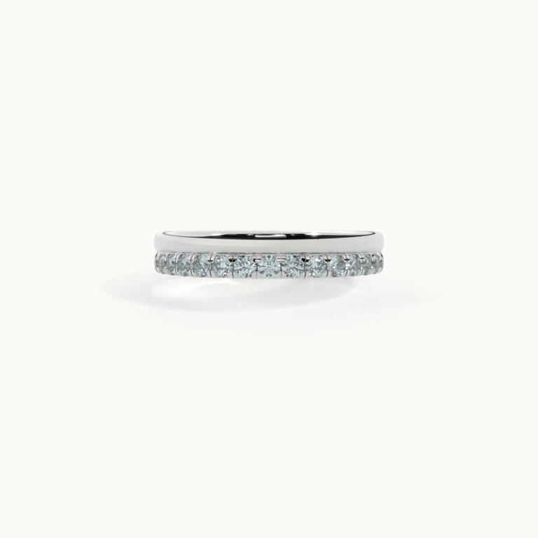 The Juliet Band, Aquamarine, 18K White Gold Ring