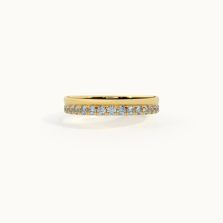The Juliet Band, Aquamarine, 18K Yellow Gold Ring