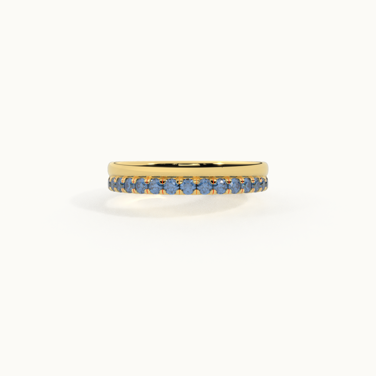 The Juliet Band, Blue Sapphire, 18K Yellow Gold Ring
