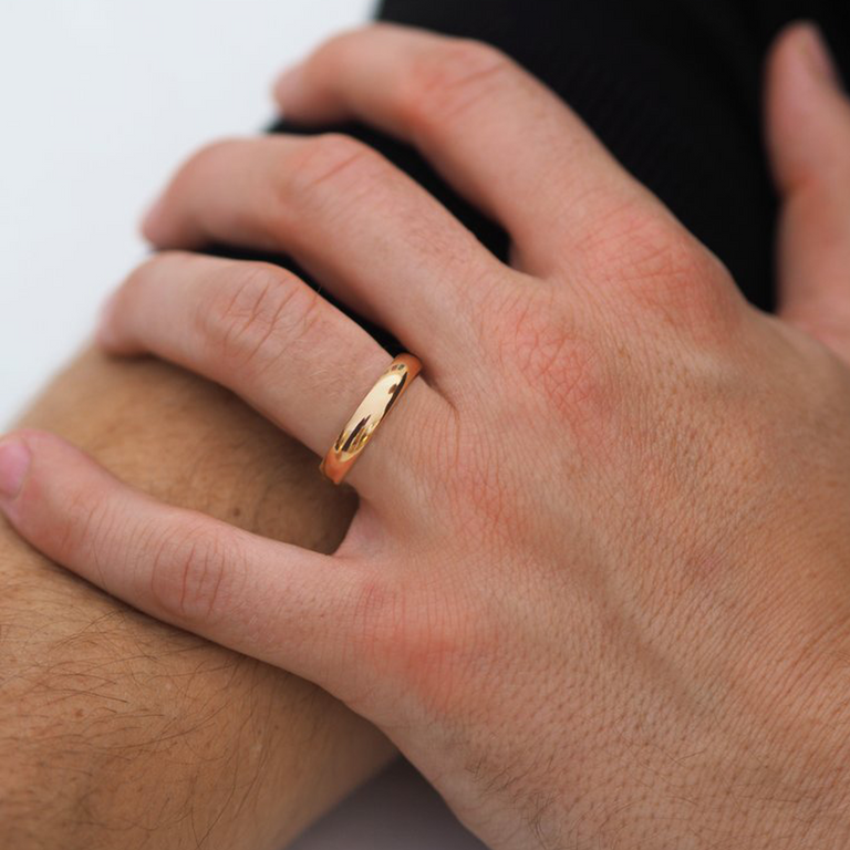 Treasure Box Plain Thin Band Platinum