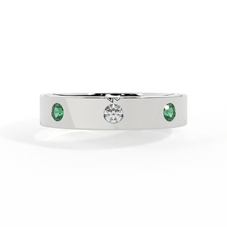 The Three Stone, Emerald, Platinum