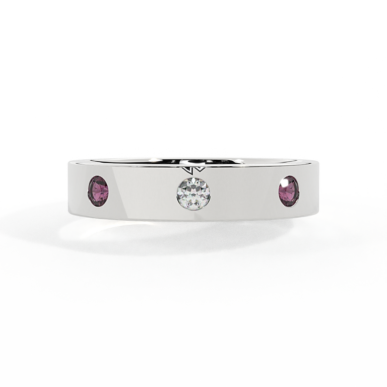 The Three Stone, Ruby, Platinum