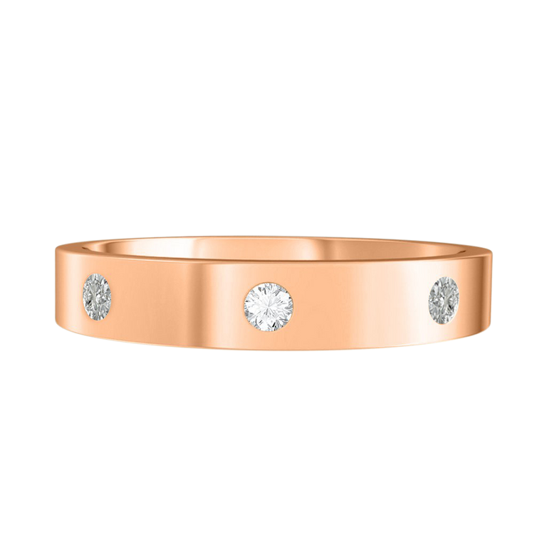 The Three Stone, Lab Grown Diamond, 18K Rose Gold