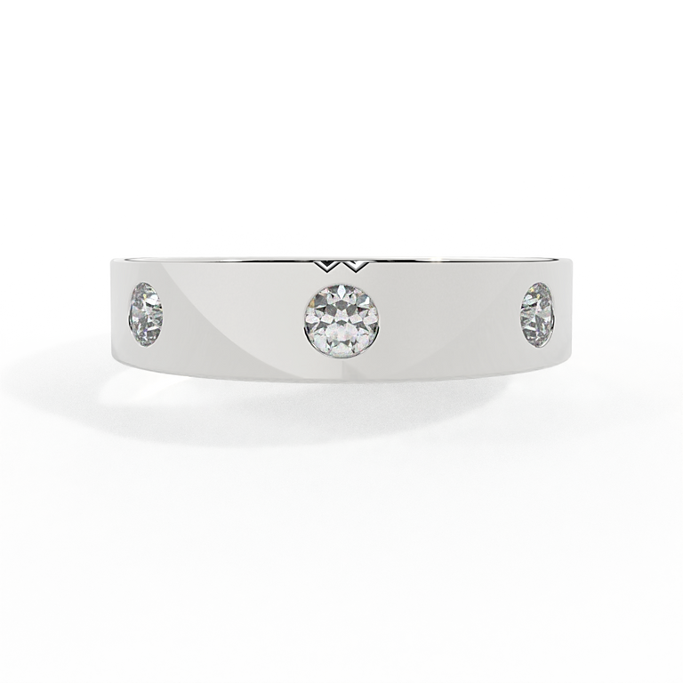 The Three Stone, Lab Grown Diamond, 18K White Gold