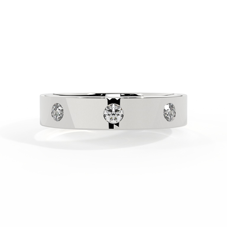 The Three Stone, Lab Grown Diamond, 18K White Gold