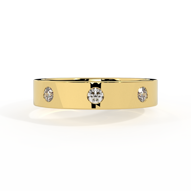 The Three Stone, Lab Grown Diamond, 18K Yellow Gold