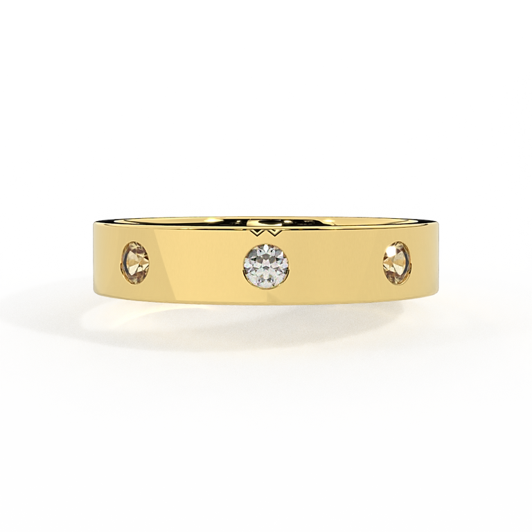 The Three Stone, Yellow Sapphire, 18K Yellow Gold