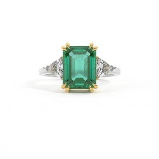 Trilogy Emerald Emerald Platinum Ring