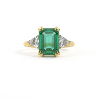Trilogy Emerald Emerald 18K Yellow Gold Ring