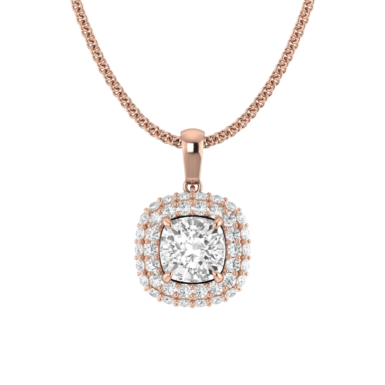 Vintage Solar Diamond Pendant Necklace