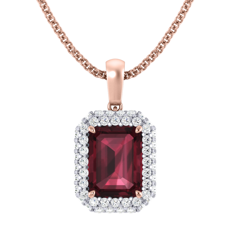 Vintage Garnet Pendant Necklace