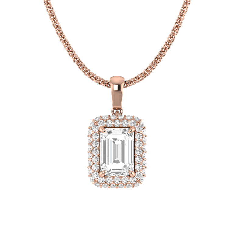 Vintage Solar Diamond Pendant Necklace