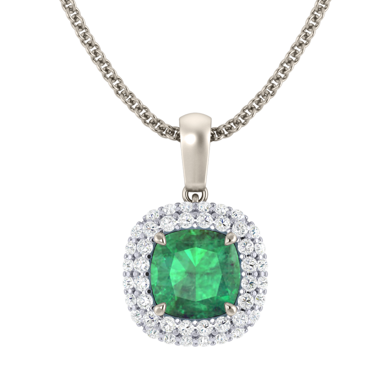 Vintage Emerald Pendant Necklace
