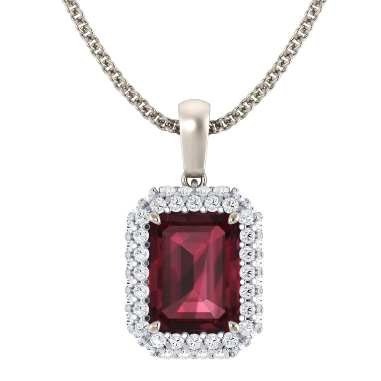 Vintage Garnet Pendant Necklace