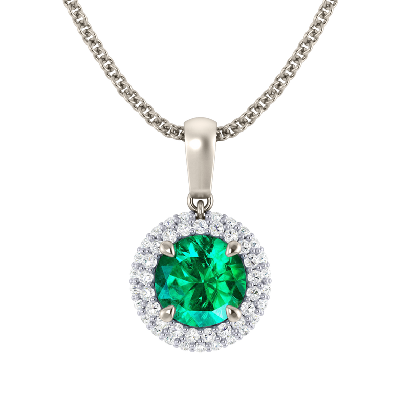 Vintage Emerald Pendant Necklace